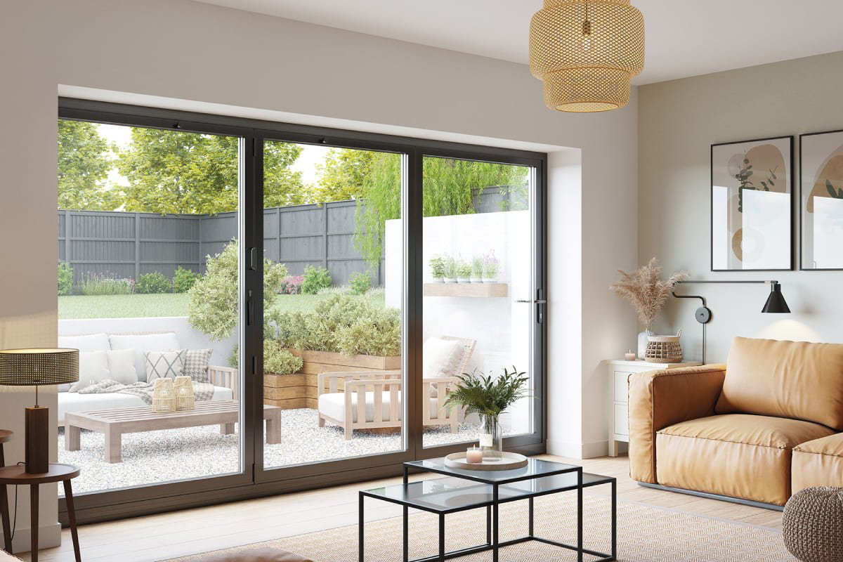 Bi Fold Doors view in living space